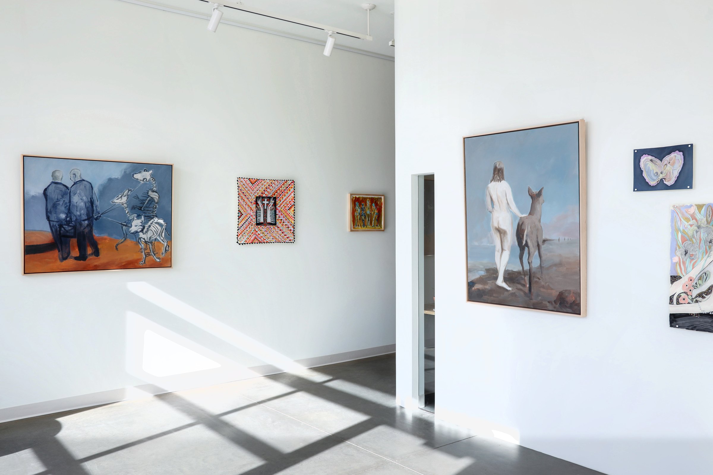 Installation view of Flowers in Hell at Echo Arts, Bozeman