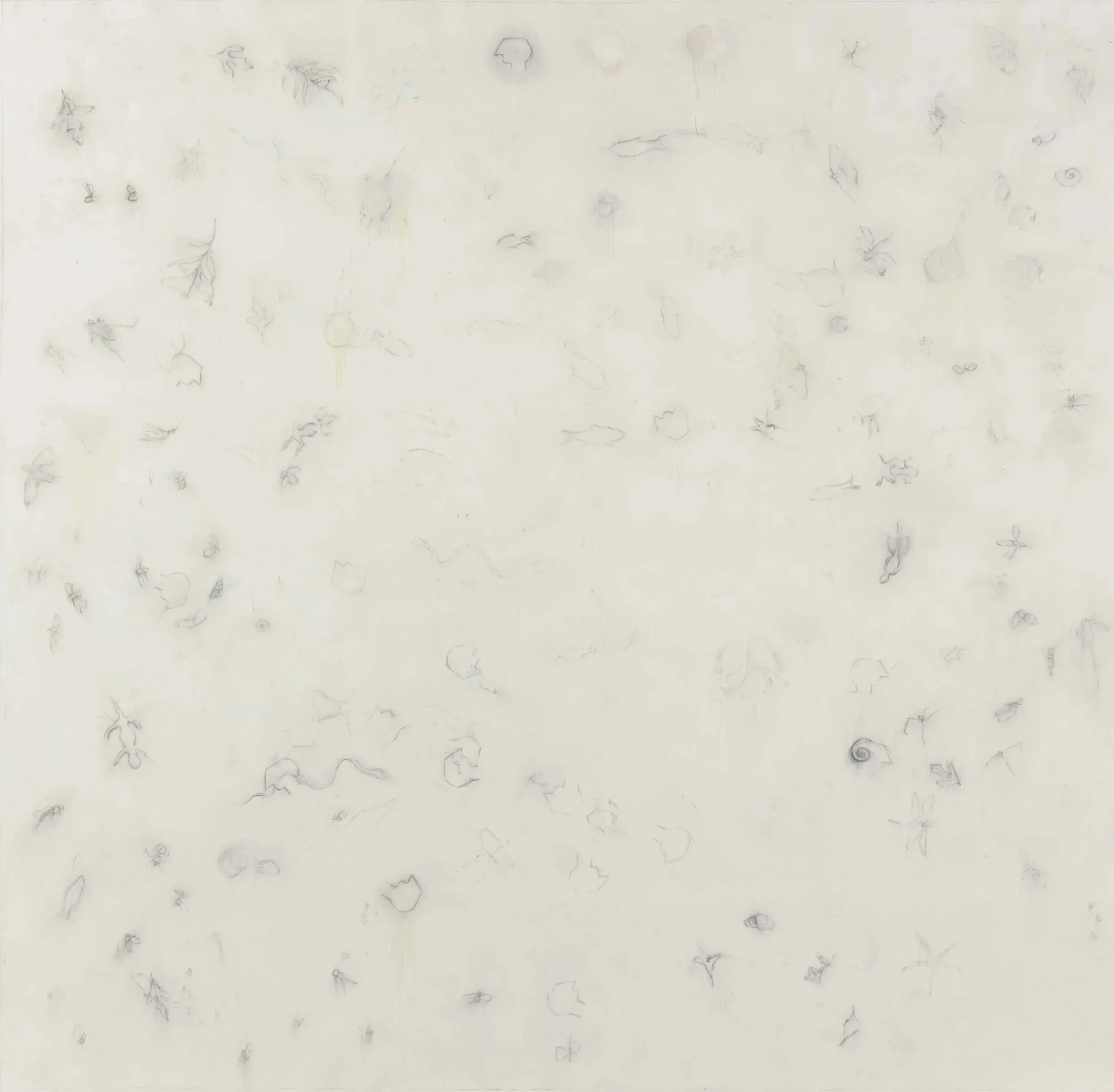 Archive No. 1 — charcoal and oil on canvas by Sandra Dal Poggetto