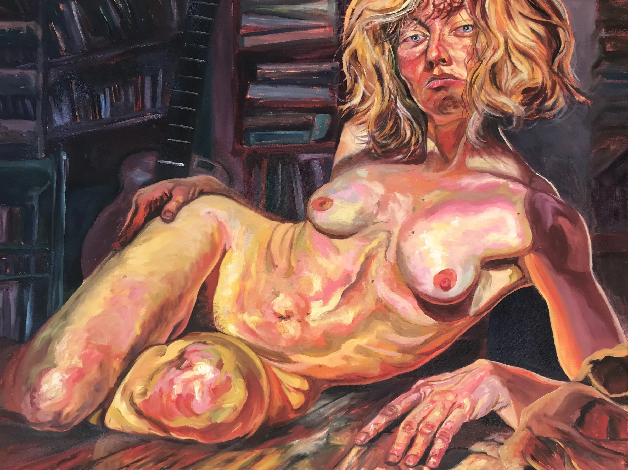 Red Lady — oil on canvas by Thomas Pomarico